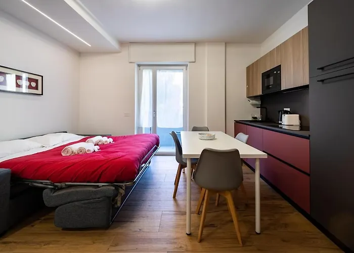 Modern Red Flat In Verona