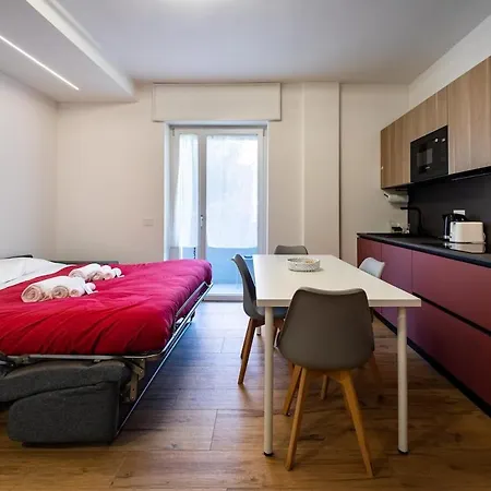 Modern Red Flat In Verona