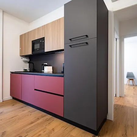 Modern Red Flat In Apartment Verona